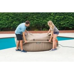 Couverture Thermique Pour Spa Gonflable Intex Pure Spa Rond 4 Places -Bestway Magasin 28523 couverture spa ecoenergetique intex 4