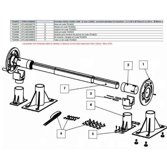 Socle Pour Enrouleur De Bâche Ubbink Luxe Réf 7514022 2 Socle Pour Enrouleur De Bâche Ubbink Luxe Réf 7514022 – Image 2