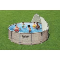Auvent Pour Piscine Tubulaire Bestway Ø 3,05 à 5,49 M -Bestway Magasin ambianceauvent rond bestway