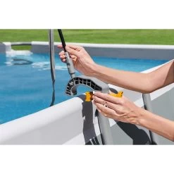Auvent Pour Piscine Tubulaire Bestway Largeur 2,10 à 3,40 M -Bestway Magasin auvent ovale bestway ambiance 4