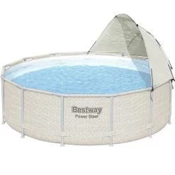 Auvent Pour Piscine Tubulaire Bestway Ø 3,05 à 5,49 M -Bestway Magasin auvent rond bestway