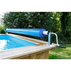 Enrouleur De Bâche à Bulles Pour Piscine En Bois Ubbink Premium -Bestway Magasin enrouleur b che premiumubbink piscine 3