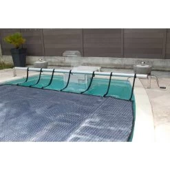 Enrouleur De Bâche à Bulles Pour Piscine En Bois Ubbink Premium -Bestway Magasin enrouleur b che premiumubbink piscine 4