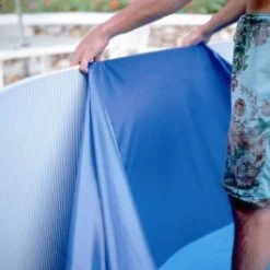 Liner Bleu Pour Piscine GRE - Ø 5,50 X H 1,32 M - 40/100e